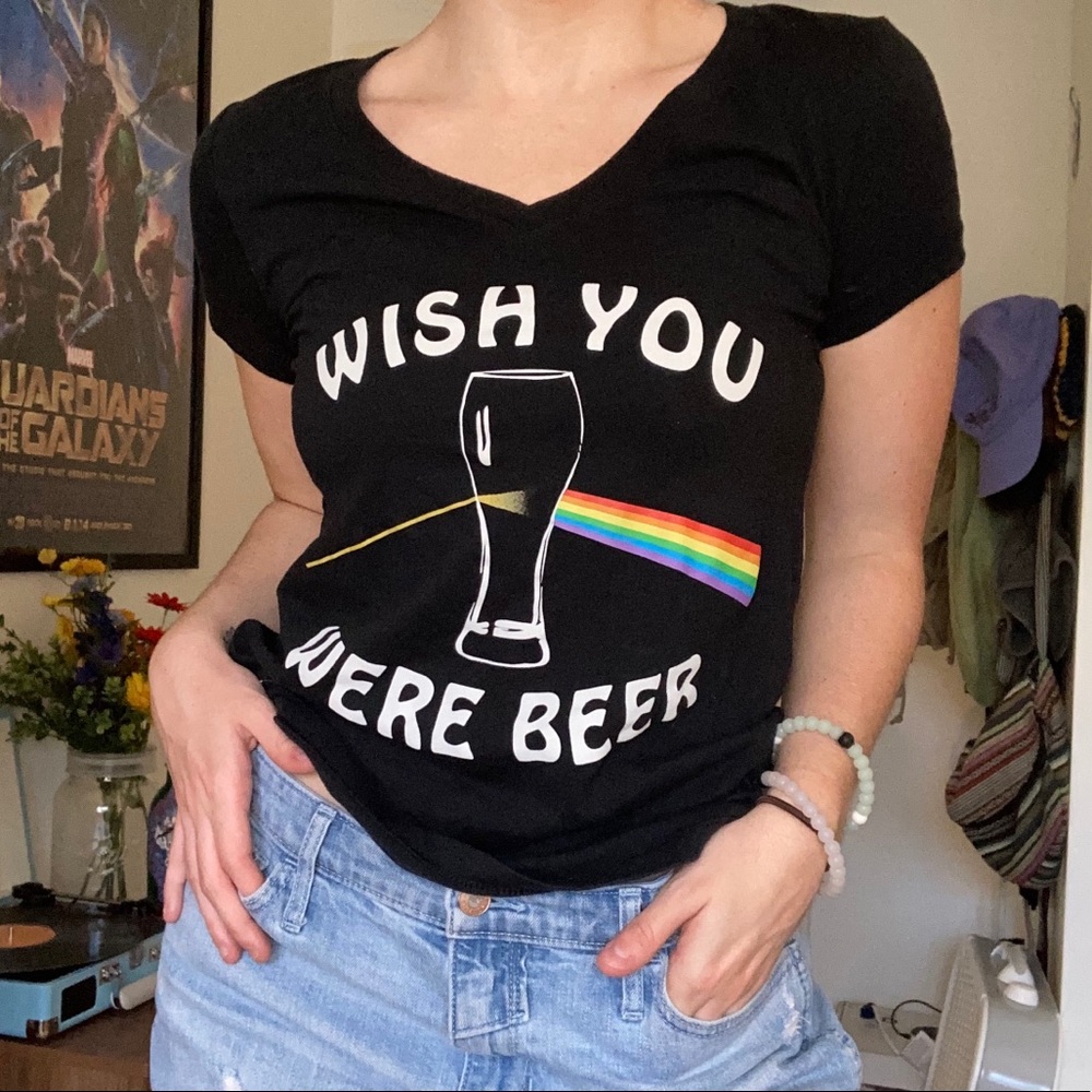 Graphic V-Neck Tee Shirt